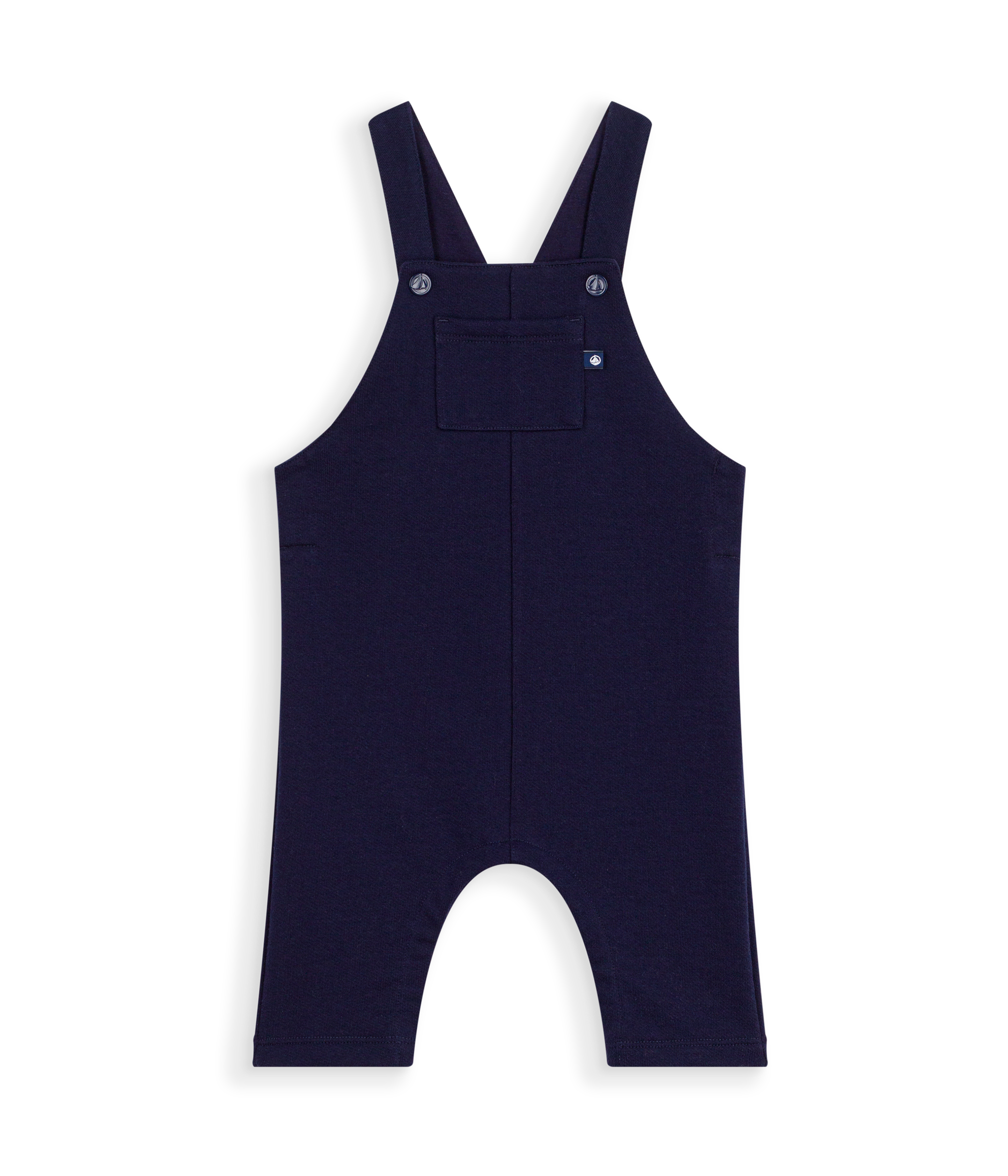 Petit Bateau - Salopette bébé en coton jambes longues unie
