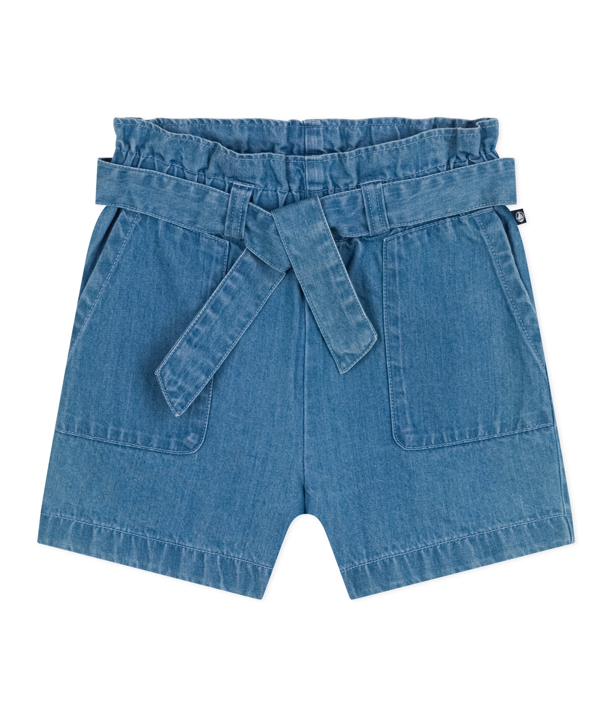 Petit Bateau - Short en Denim avec Ceinturon