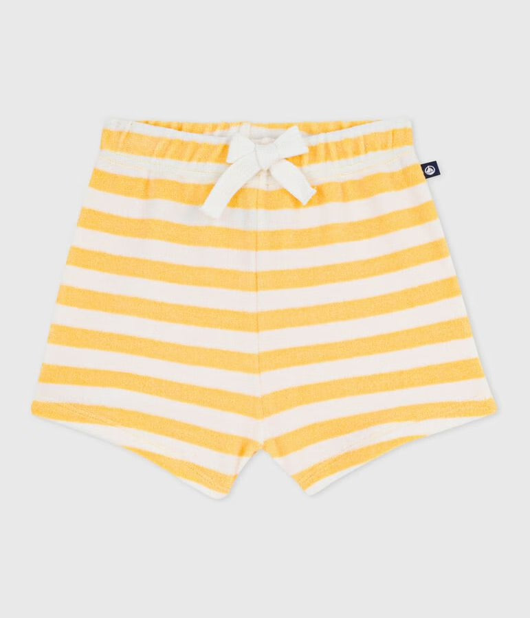 Petit Bateau - Short bébé en éponge rayé