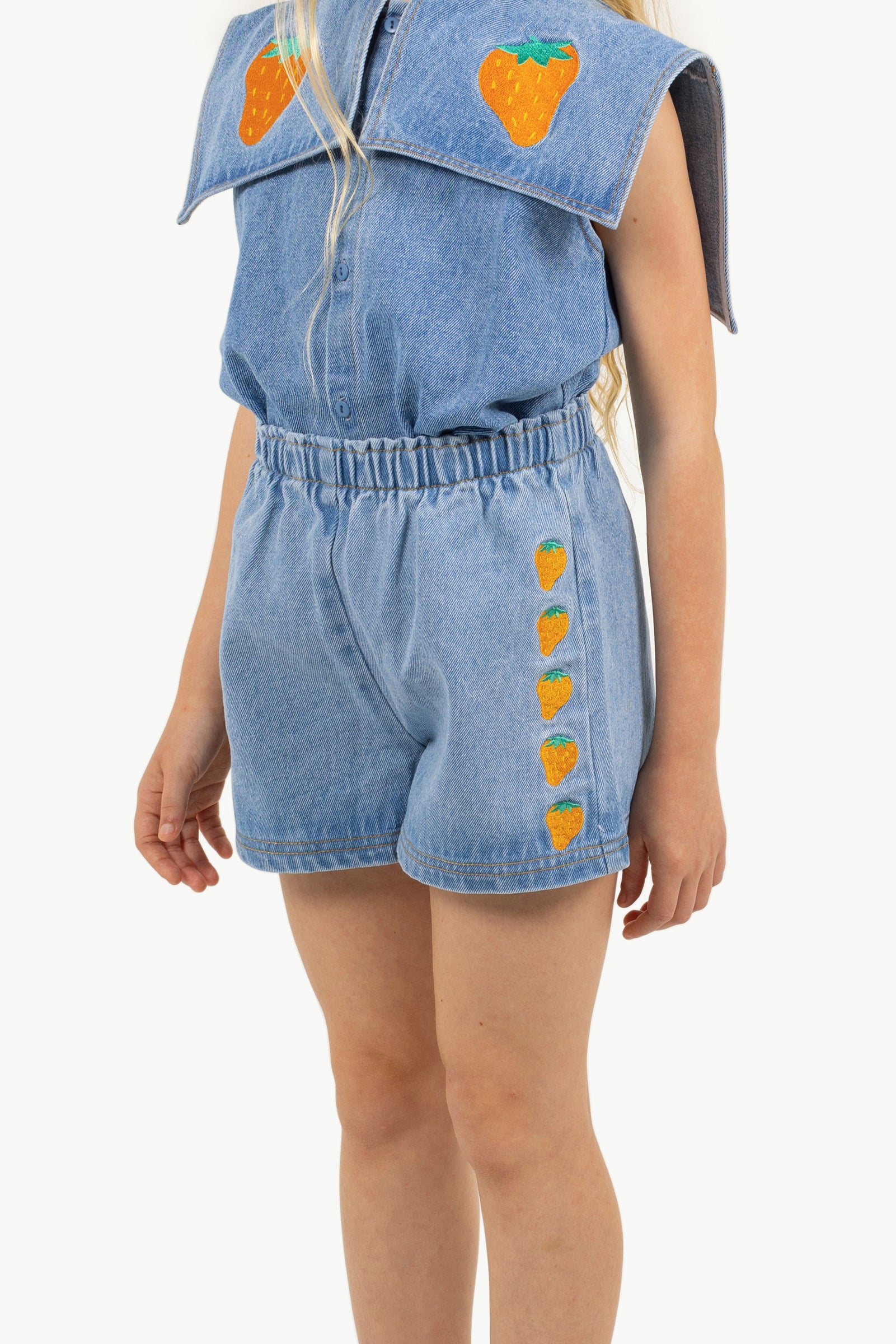 Tiny Cottons - Short Fraises Denim