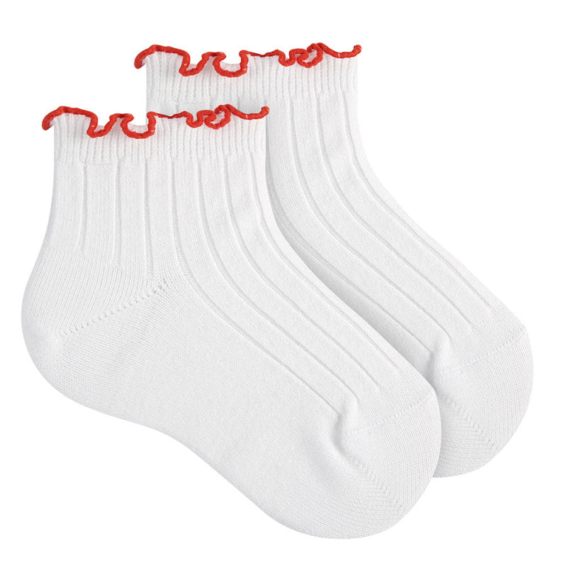 Condor – Ribbed Ankle Socks with Contrast Trim