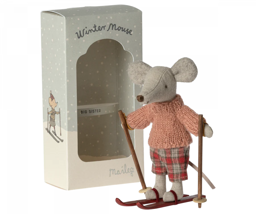 Maileg - Winter mouse with ski set