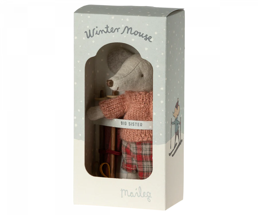 Maileg - Winter mouse with ski set