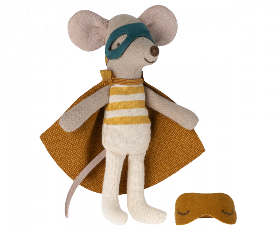 Maileg - Superhero mouse in a matchbox