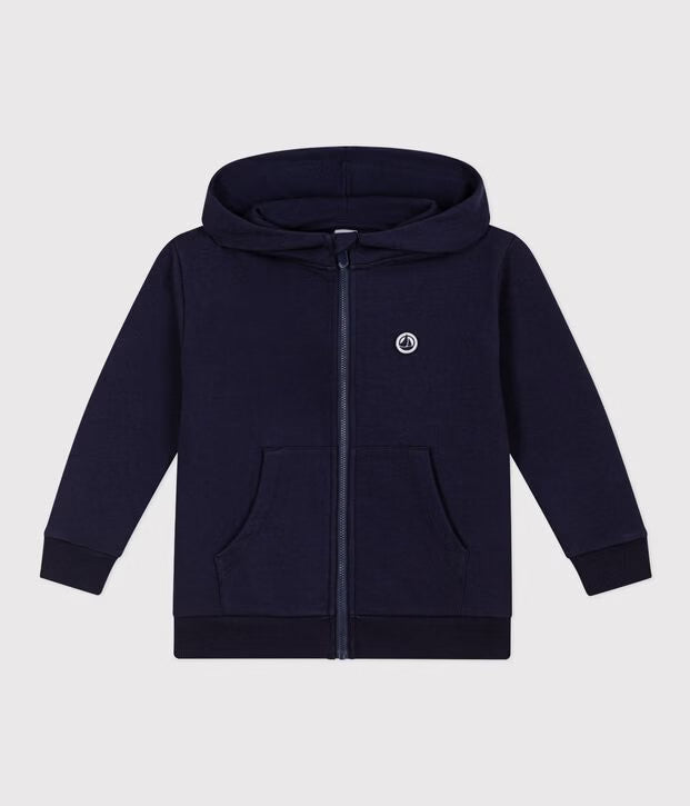 Petit Bateau - Kids' Zipped Cotton Hoodie