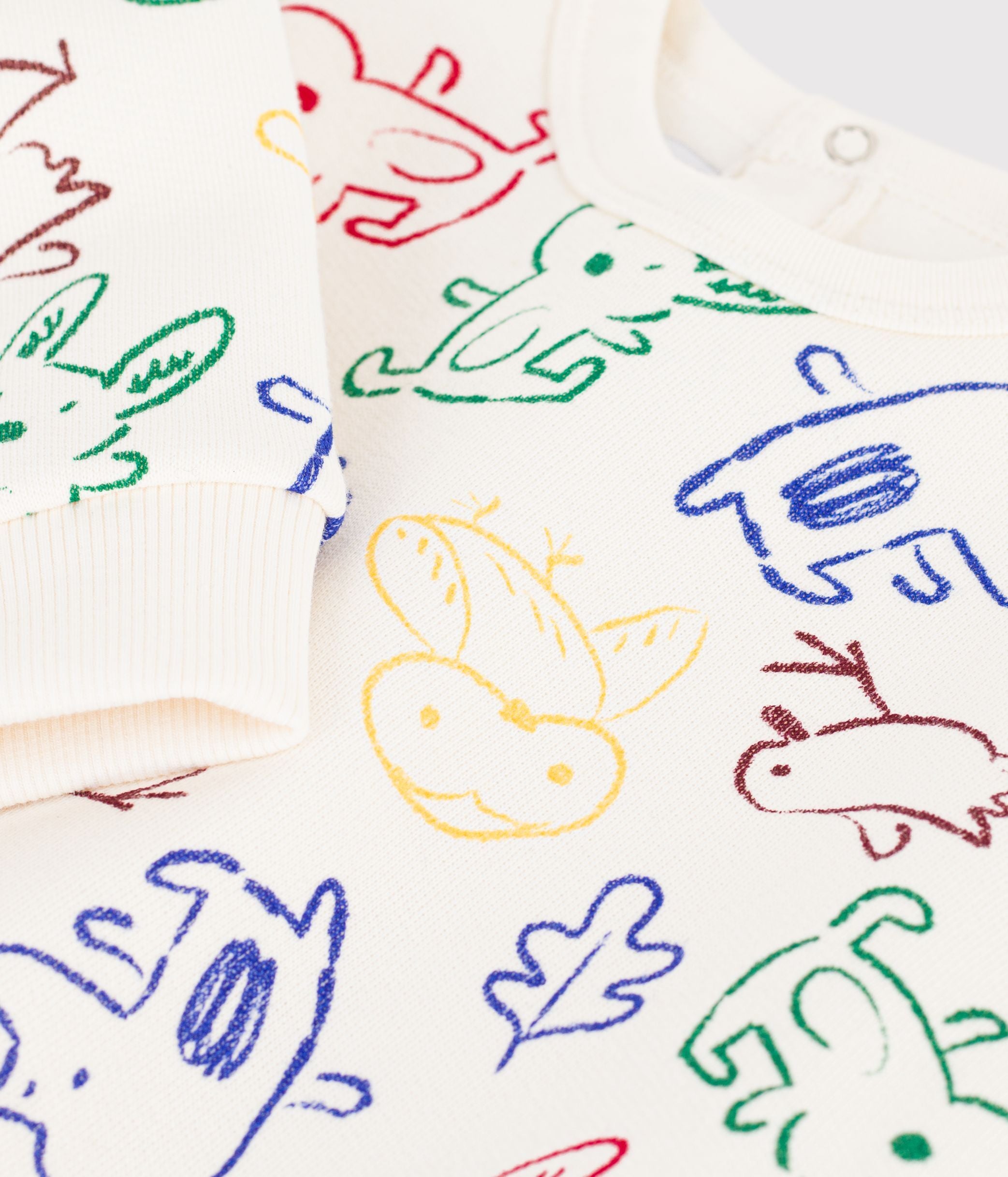 Petit Bateau - Baby Animal Print Cotton Sweatshirt