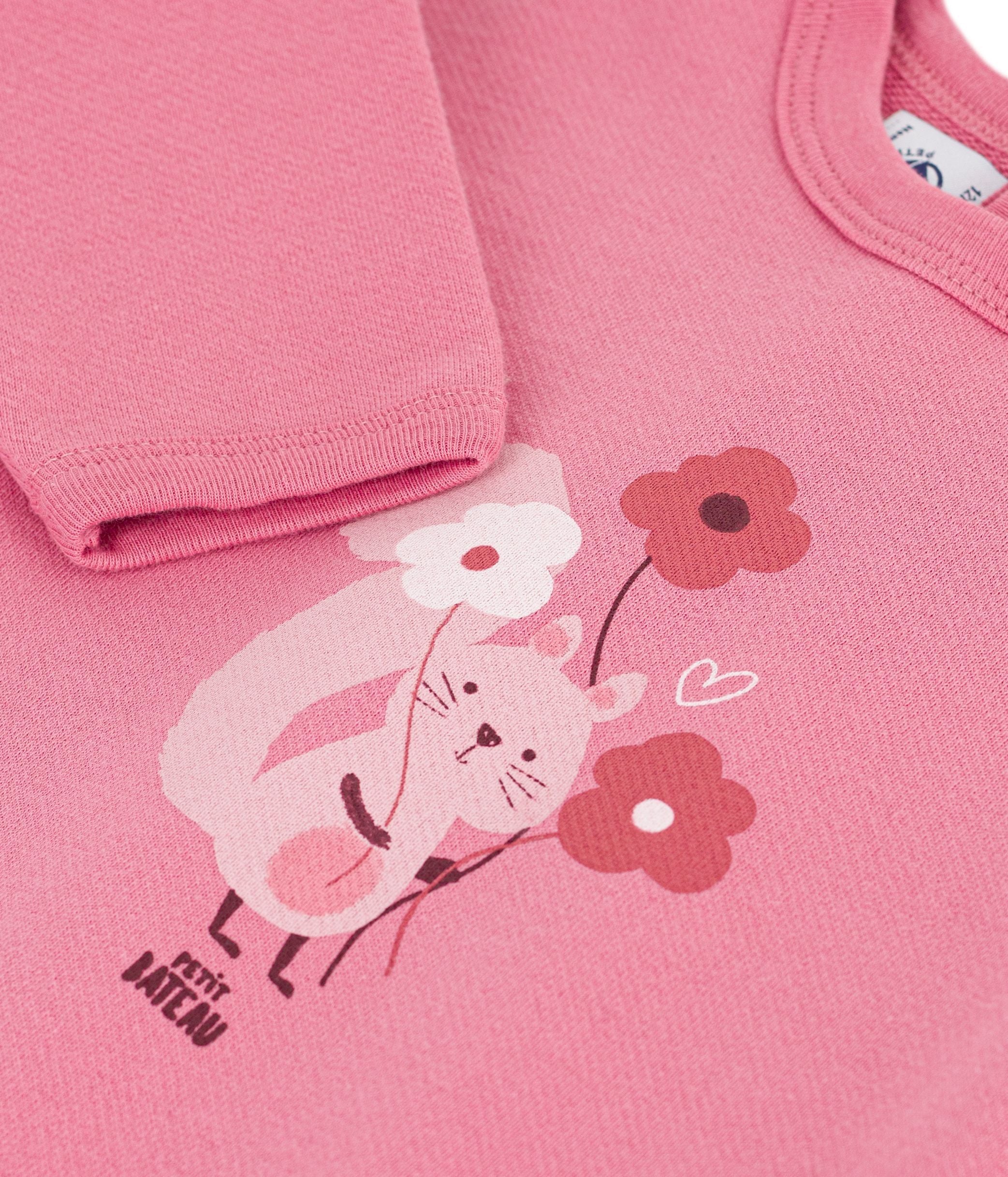 Petit Bateau - Sweatshirt bébé en coton imprimé animalier