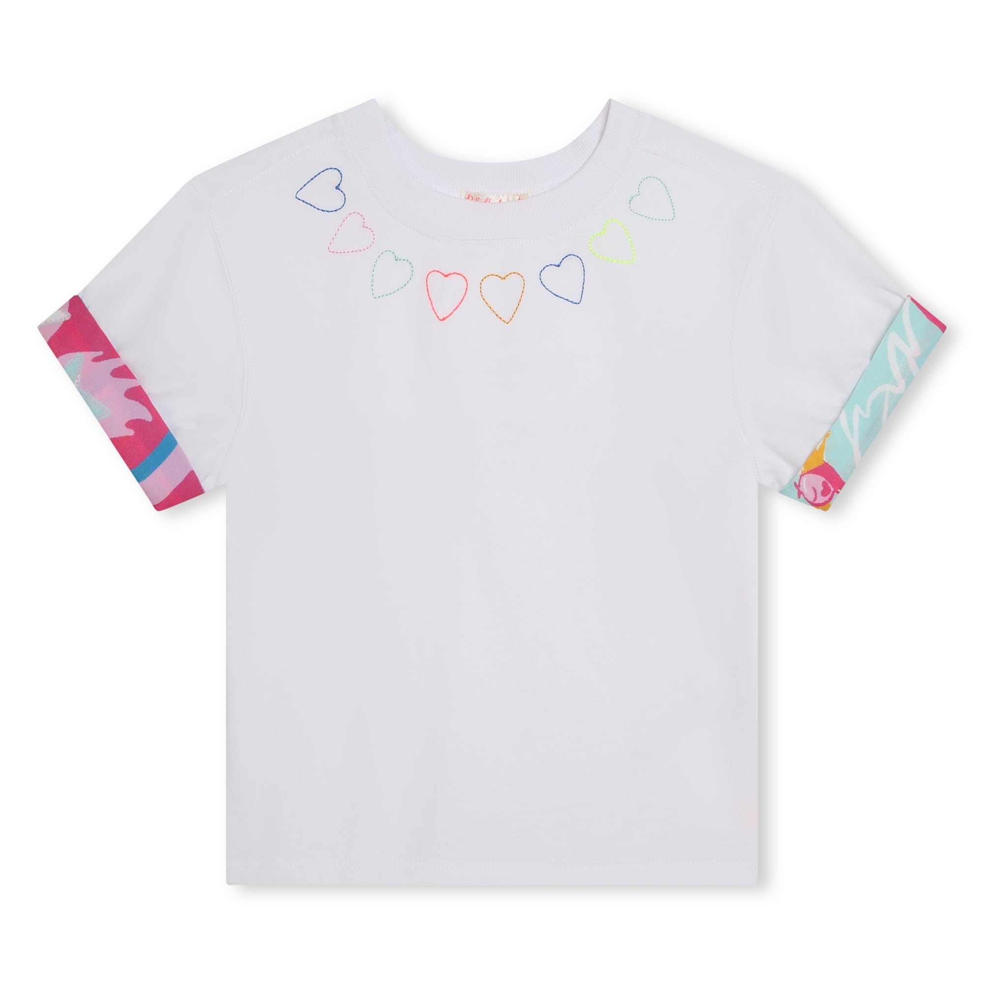 Billieblush - Ample Multicolored Hearts T-Shirt