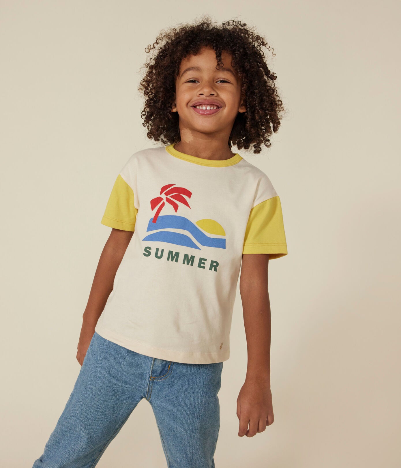 Petit Bateau - T-Shirt Colorblock Imprimé Summer