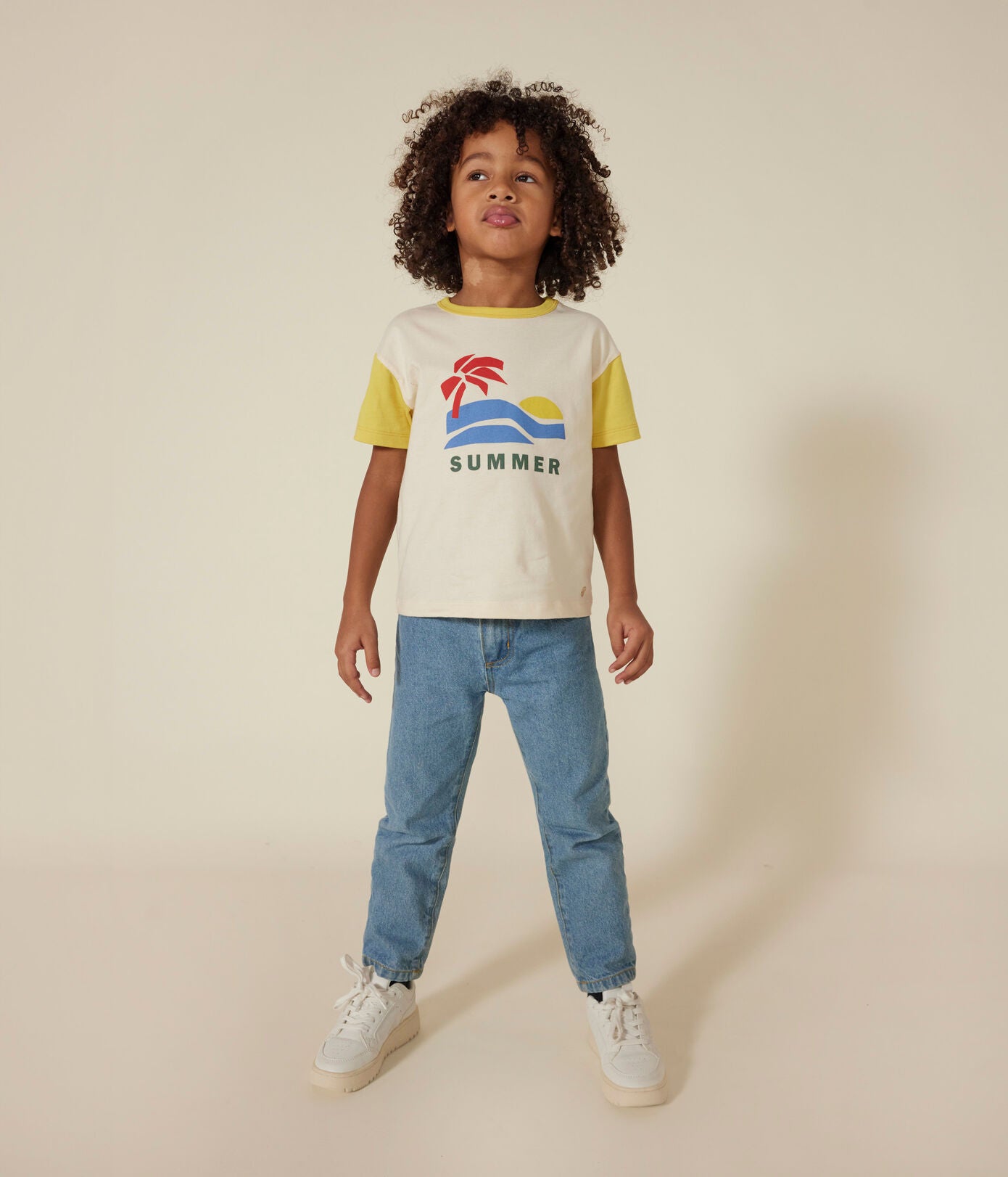 Petit Bateau - T-Shirt Colorblock Imprimé Summer