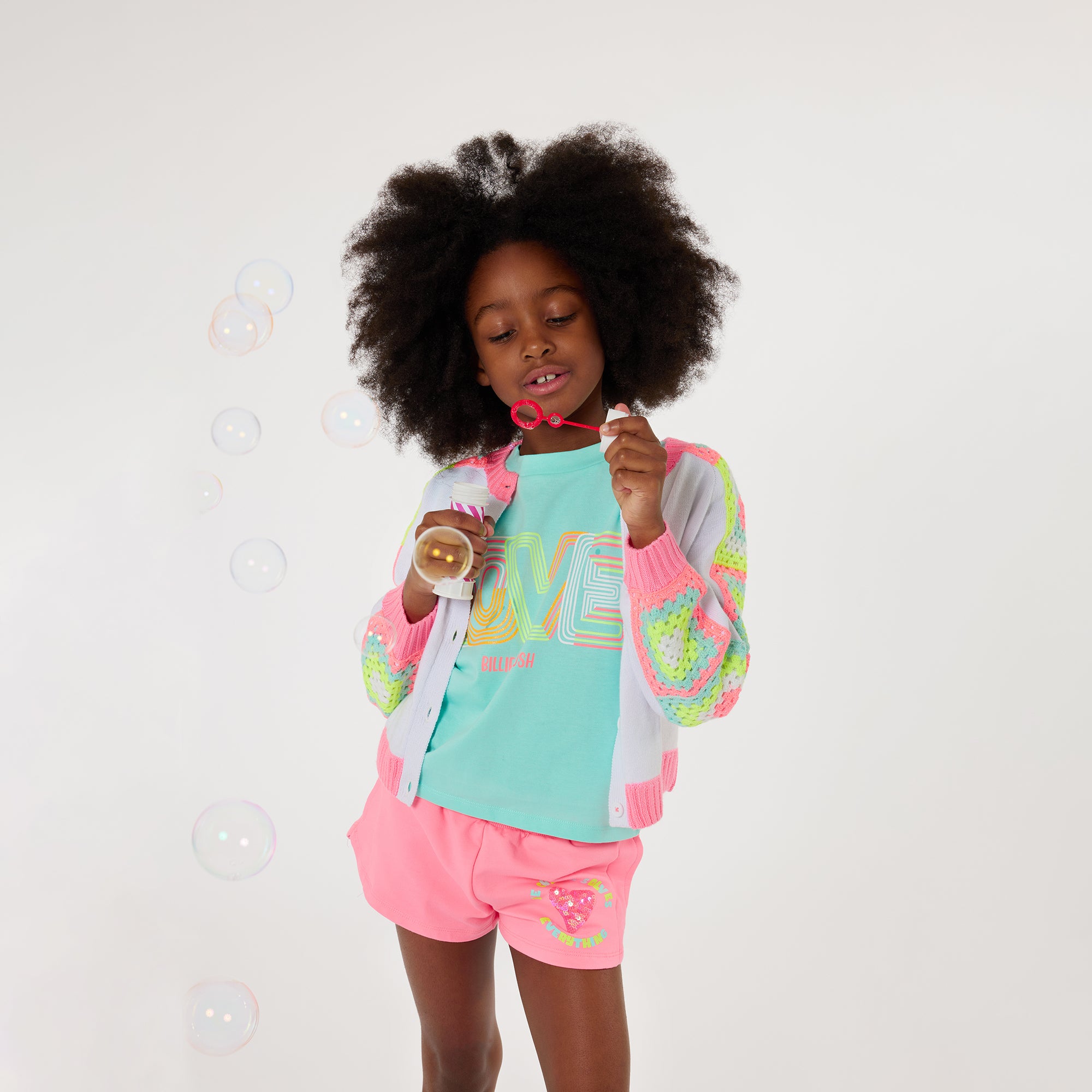 Billieblush T-Shirt And Short Set Love White main image 1
