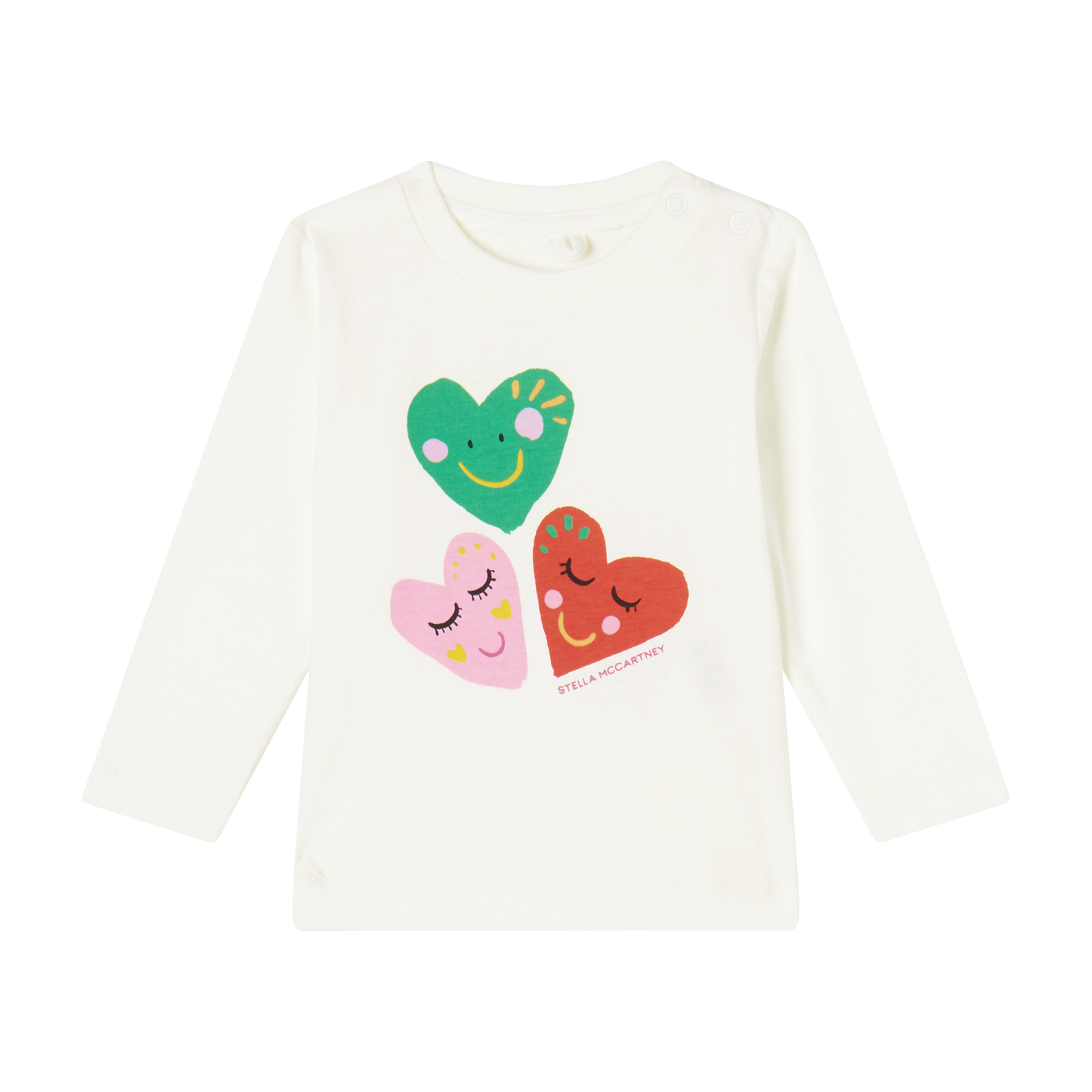 Stella McCartney - T-Shirt Manches Longues Coeurs Souriants