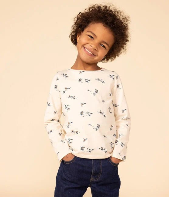 Petit Bateau - Floral Print Long Sleeve T-Shirt