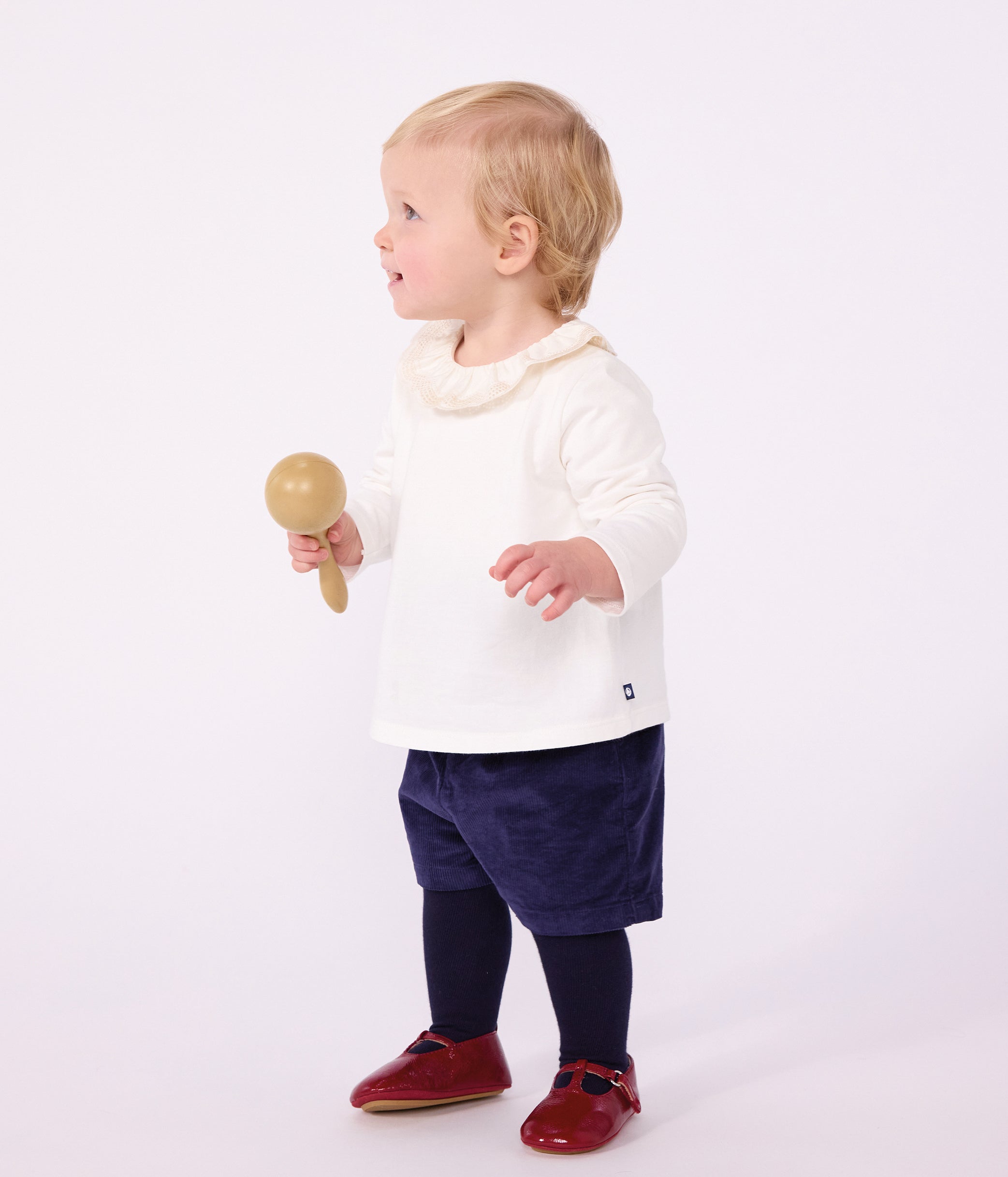 Petit Bateau - Tee-shirt bébé en coton manches longues uni