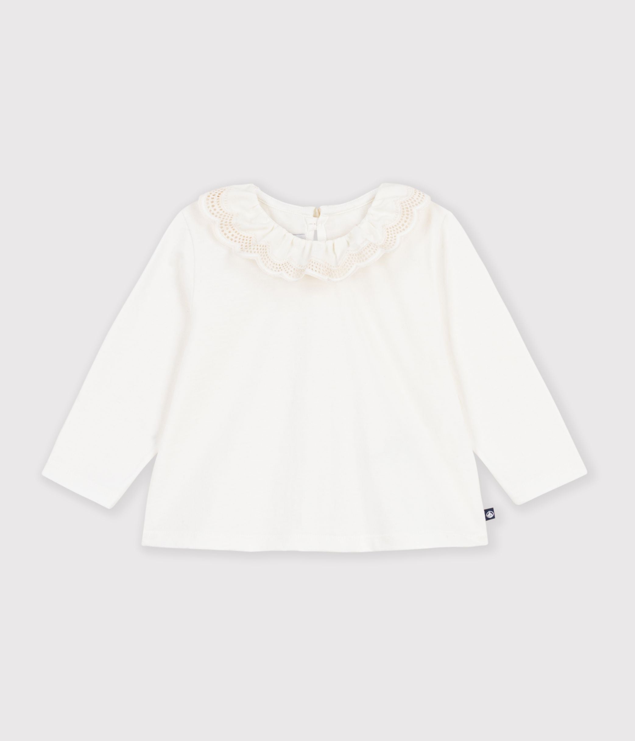 Petit Bateau - Tee-shirt bébé en coton manches longues uni
