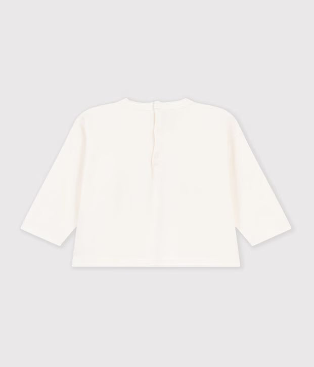 Petit Bateau - Baby's plain long-sleeved cotton T-shirt with pattern