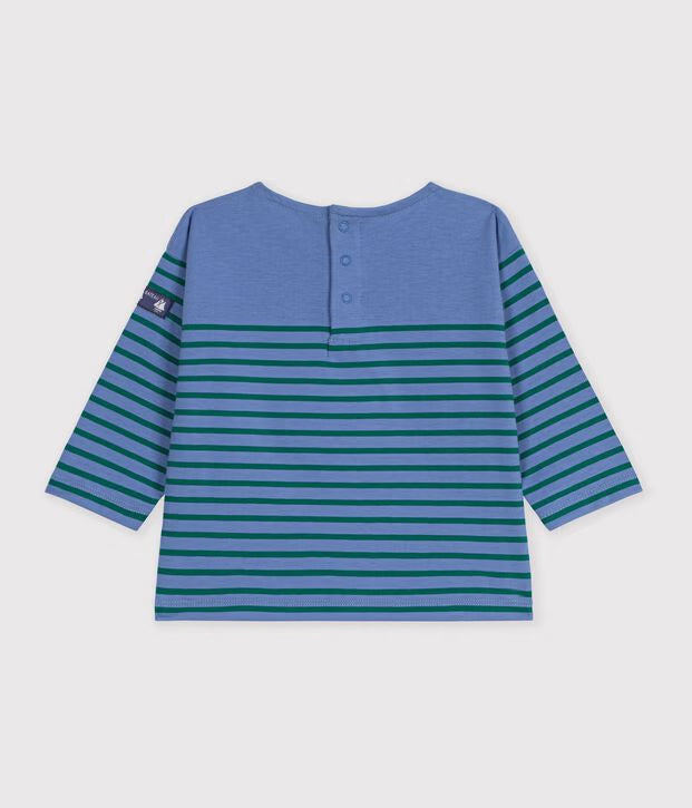 Petit Bateau - Baby long-sleeved striped cotton T-shirt
