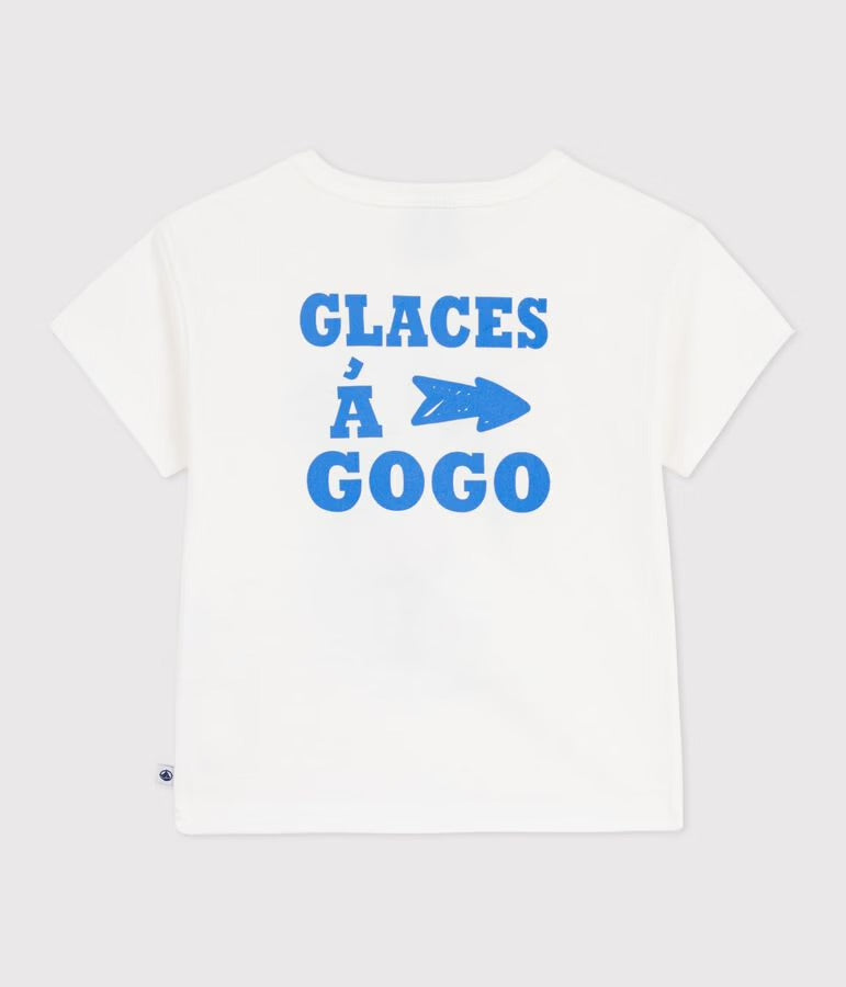 Petit Bateau - Tee-shirt bébé en coton à manches courtes, motif chien