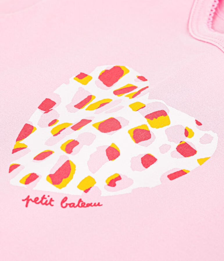 Petit Bateau - Tee-shirt bébé en coton à manches courtes, motif fleur