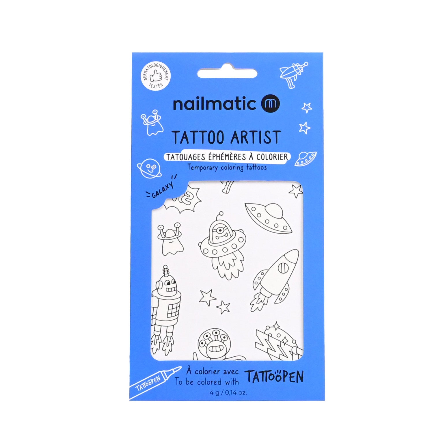 Nailmatic - Temporary tattoos to color: Galaxy