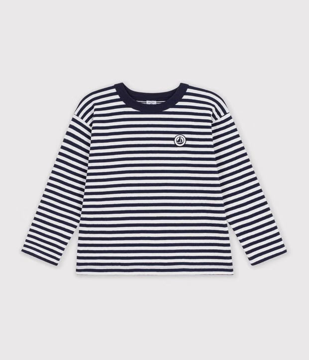 Petit Bateau - Tee-shirt enfant manches longues à rayures