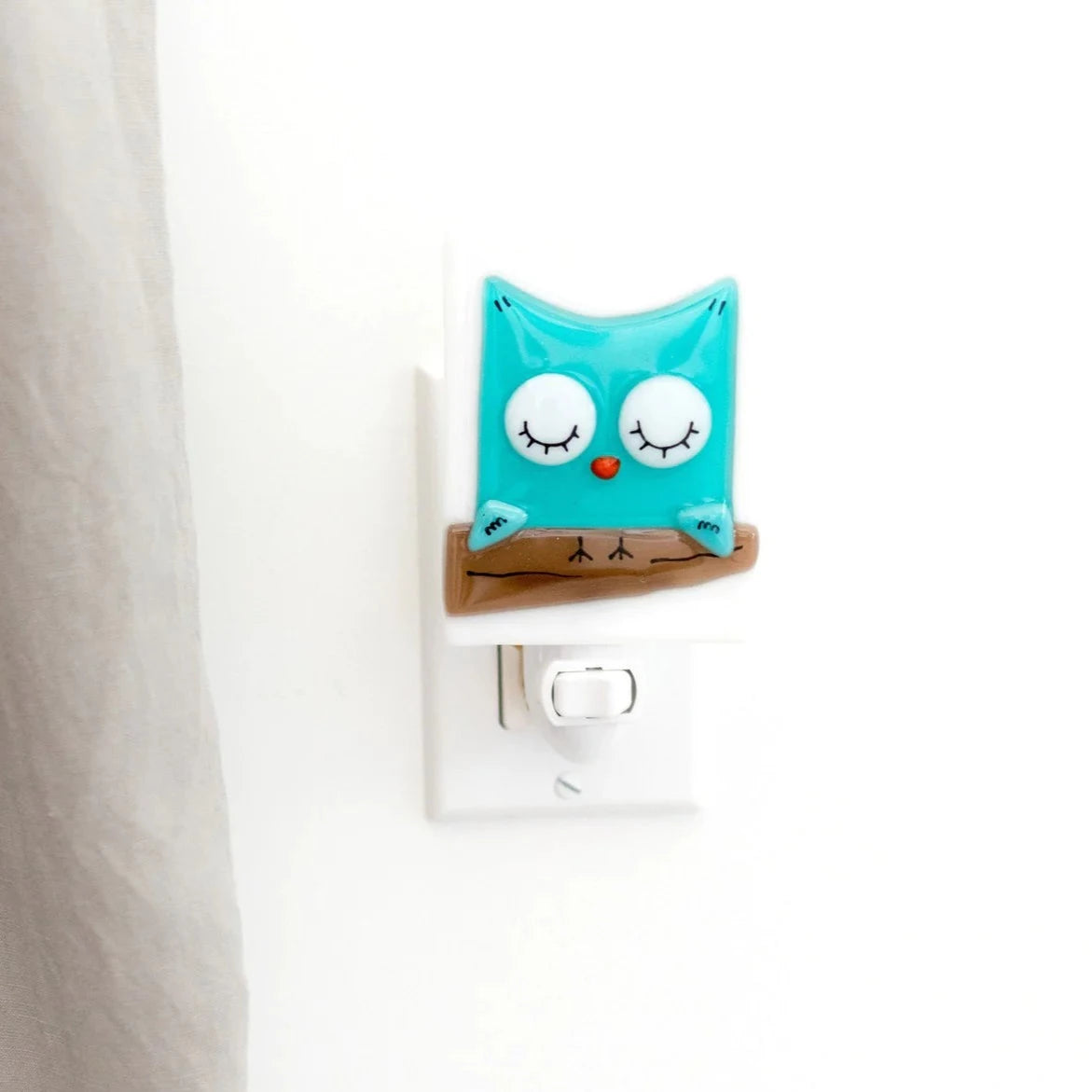 Veille Sur Toi - Hibou Aqua nightlight