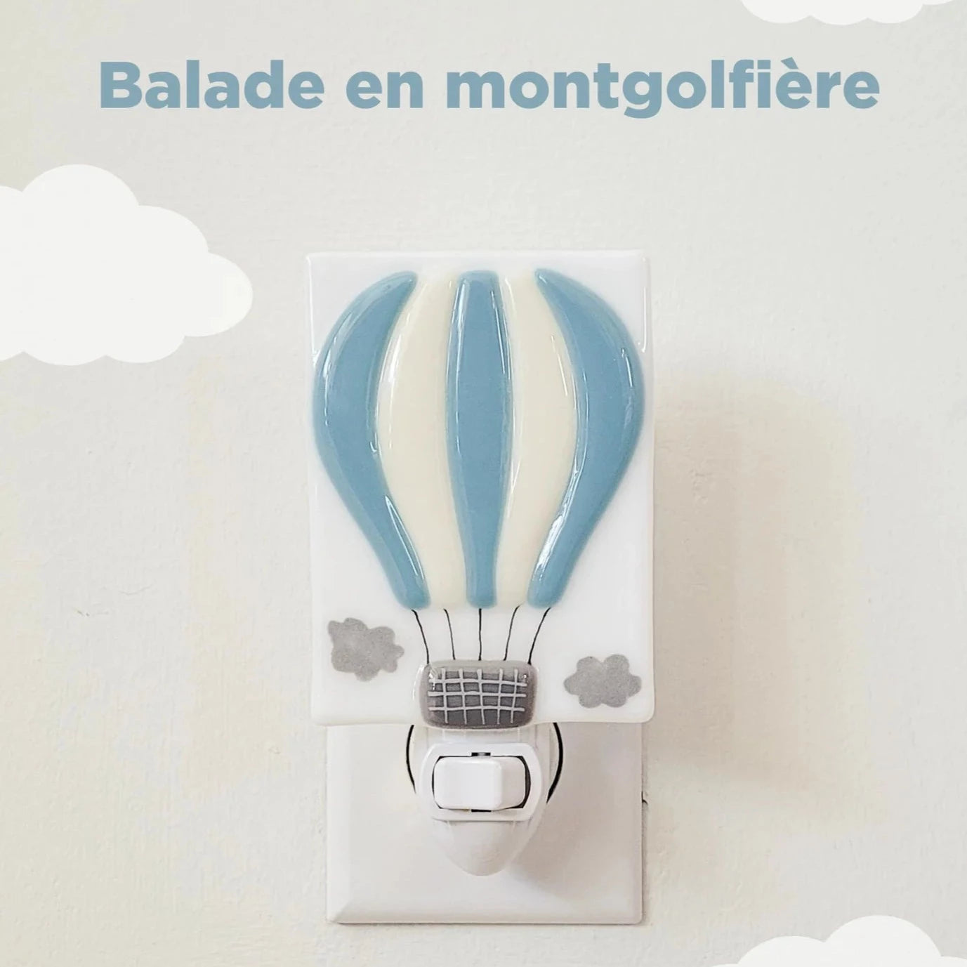 Veille Sur Toi - Veilleuse Montgolfière Bleu