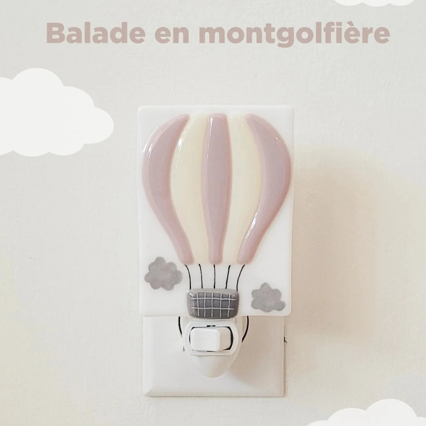 Veille Sur Toi - Veilleuse Montgolfière Rose