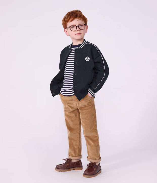 Petit Bateau - Veste teddy enfant en coton uni