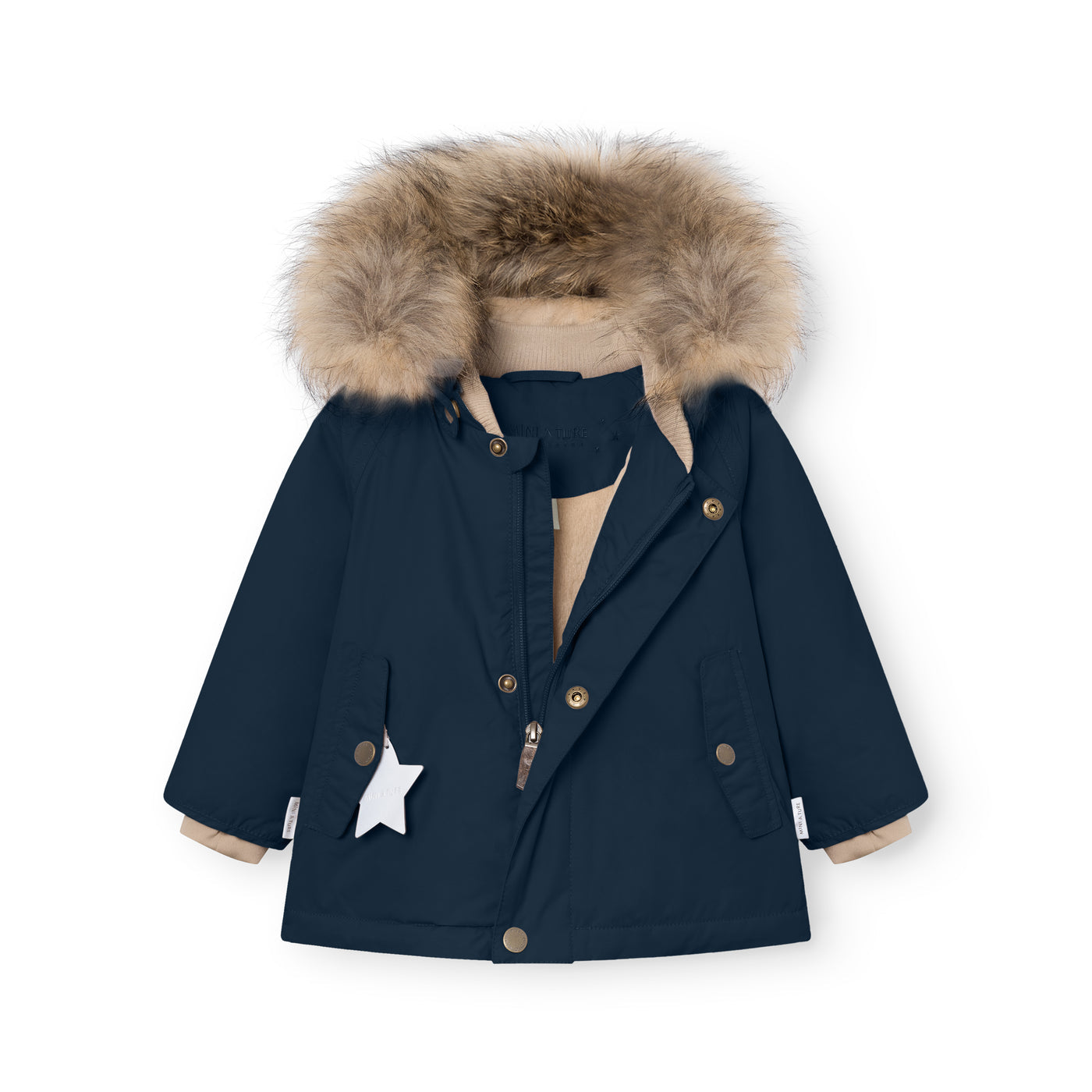 Mini A Ture - 2 Piece Winter Jacket Wally + Overalls Witte