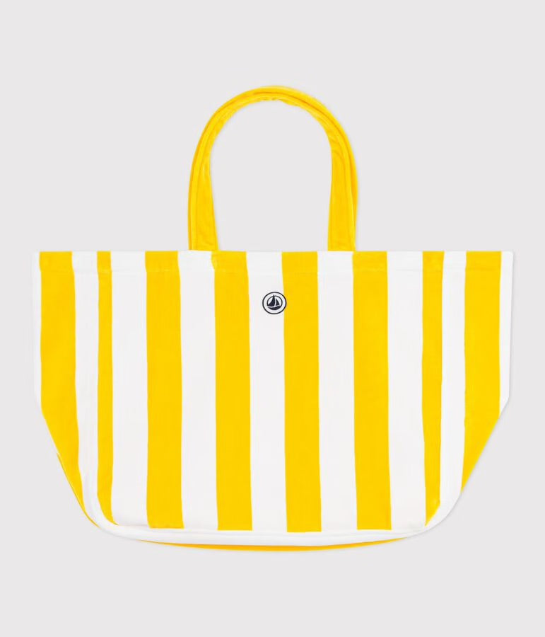 Petit Bateau - Sac de plage en coton éponge à rayures