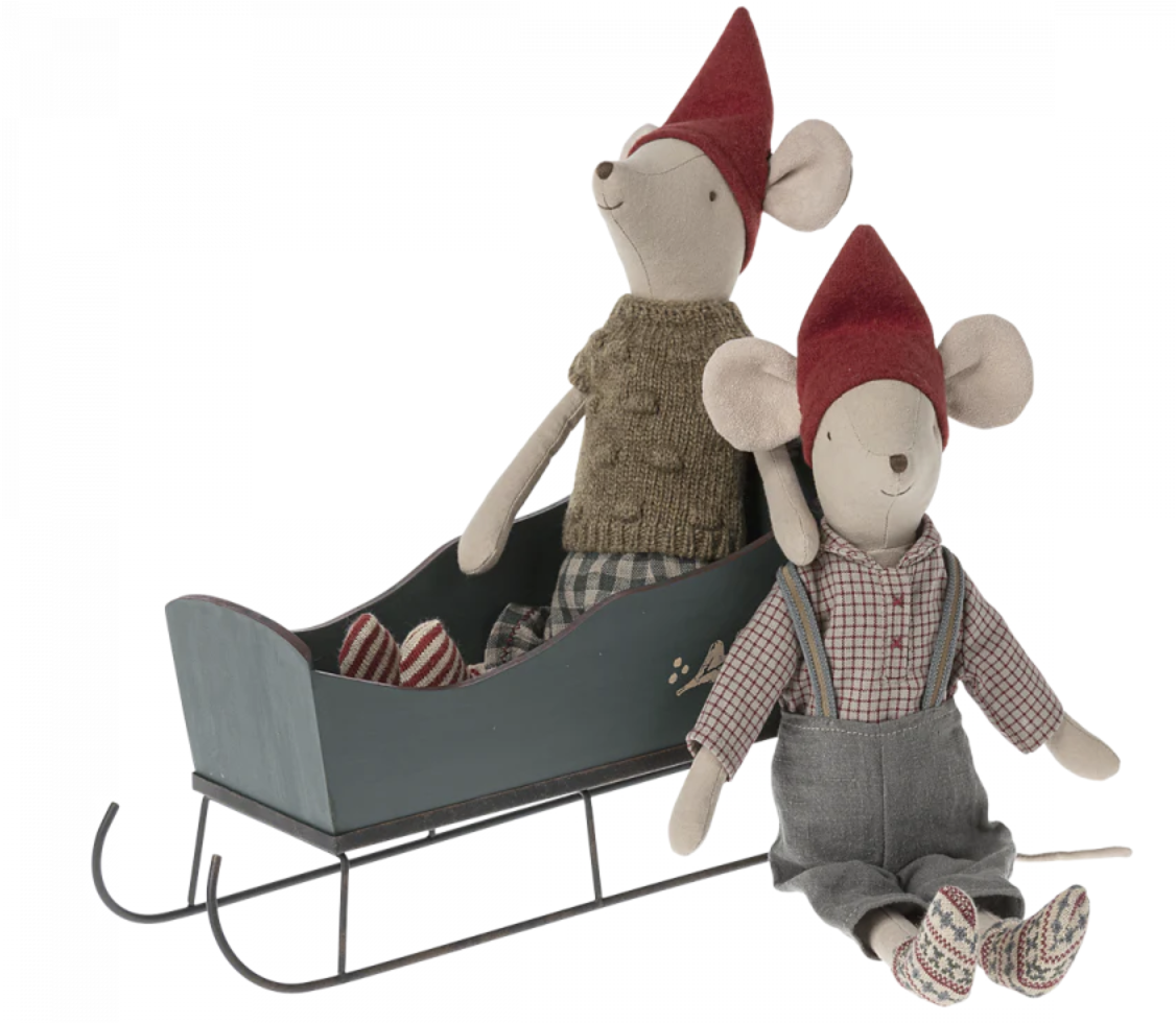 Maileg - Green sleigh