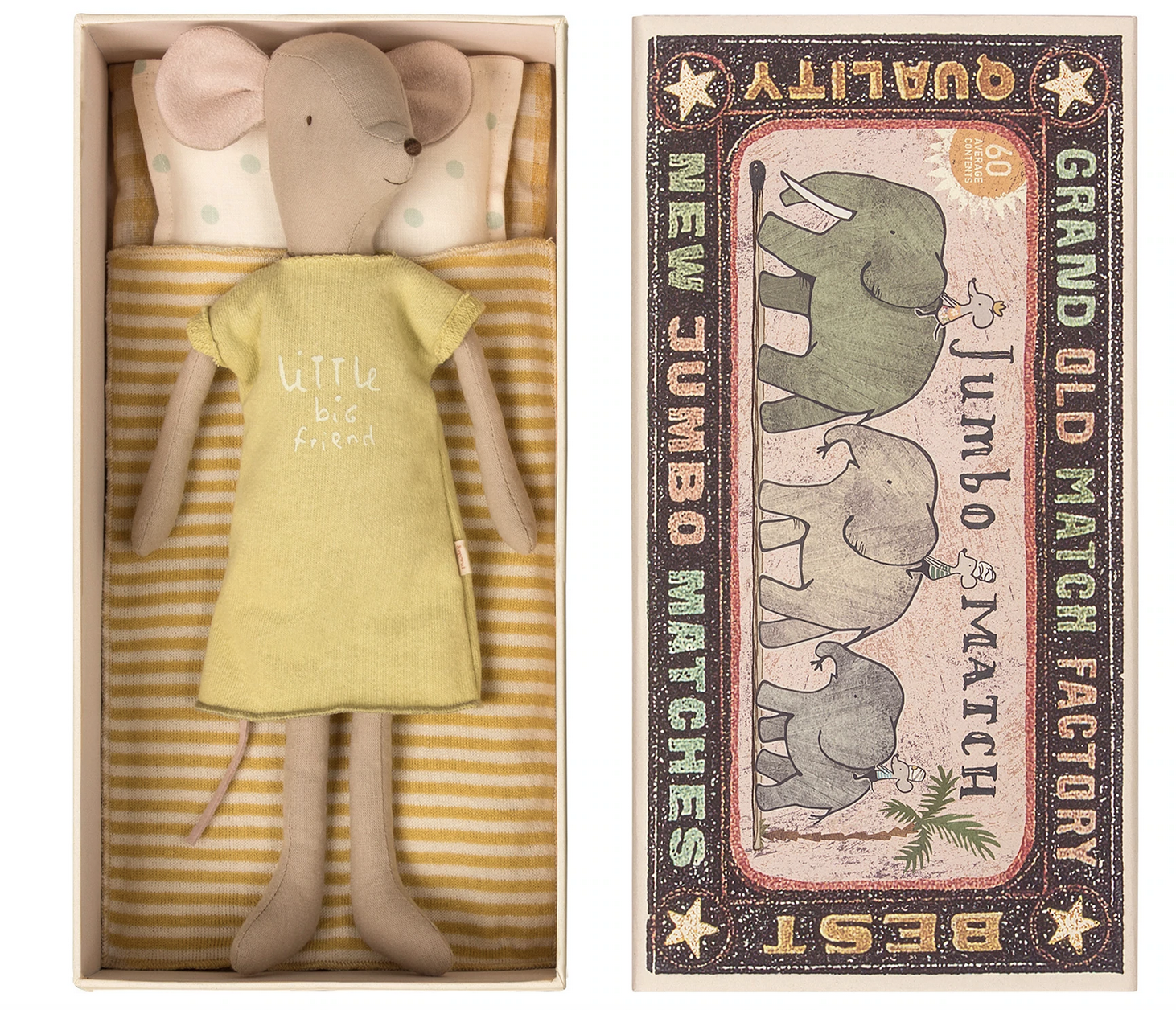 Maileg - Medium-sized mouse in a matchbox