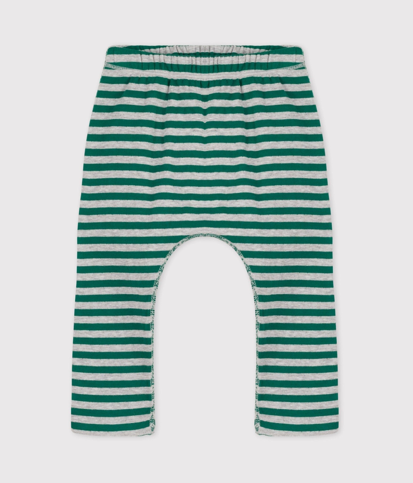 Petit Bateau - Striped Pants Evergreen/Fumee Green