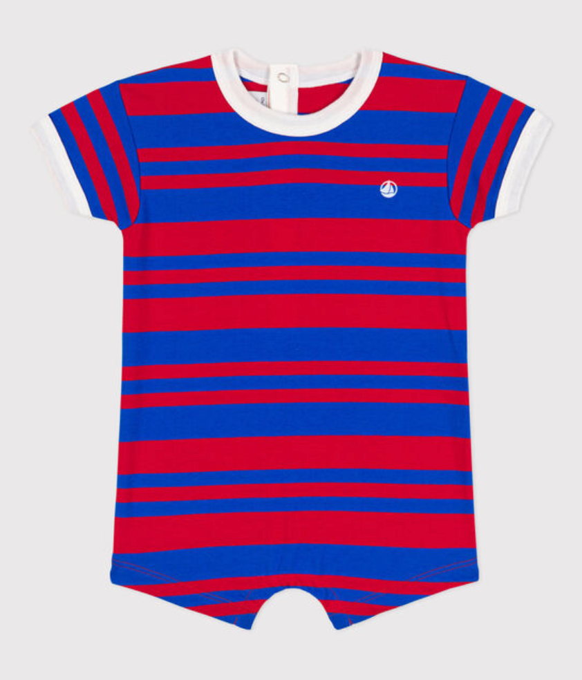 Petit Bateau - Combicourt Rayée Per/Pep