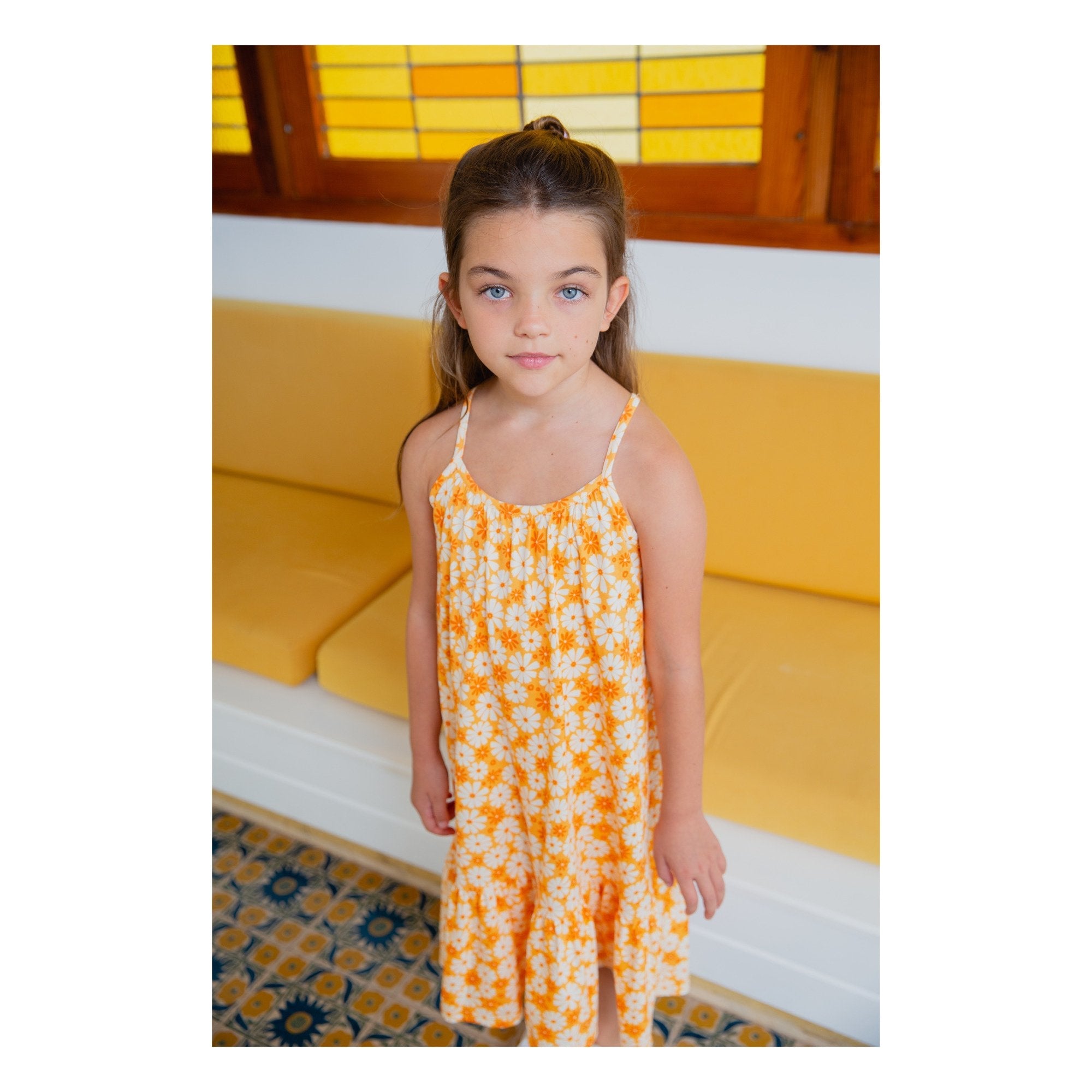 Hundred Pieces - Robe Retro Flower Orange