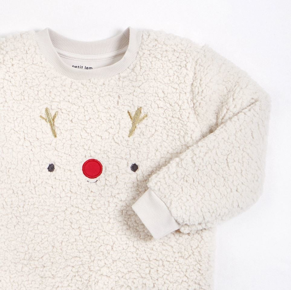 Petit Lem - Pull Sherpa Crème