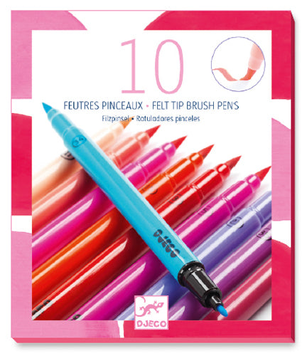 Djeco - 10 Sweet felt-tip brushes