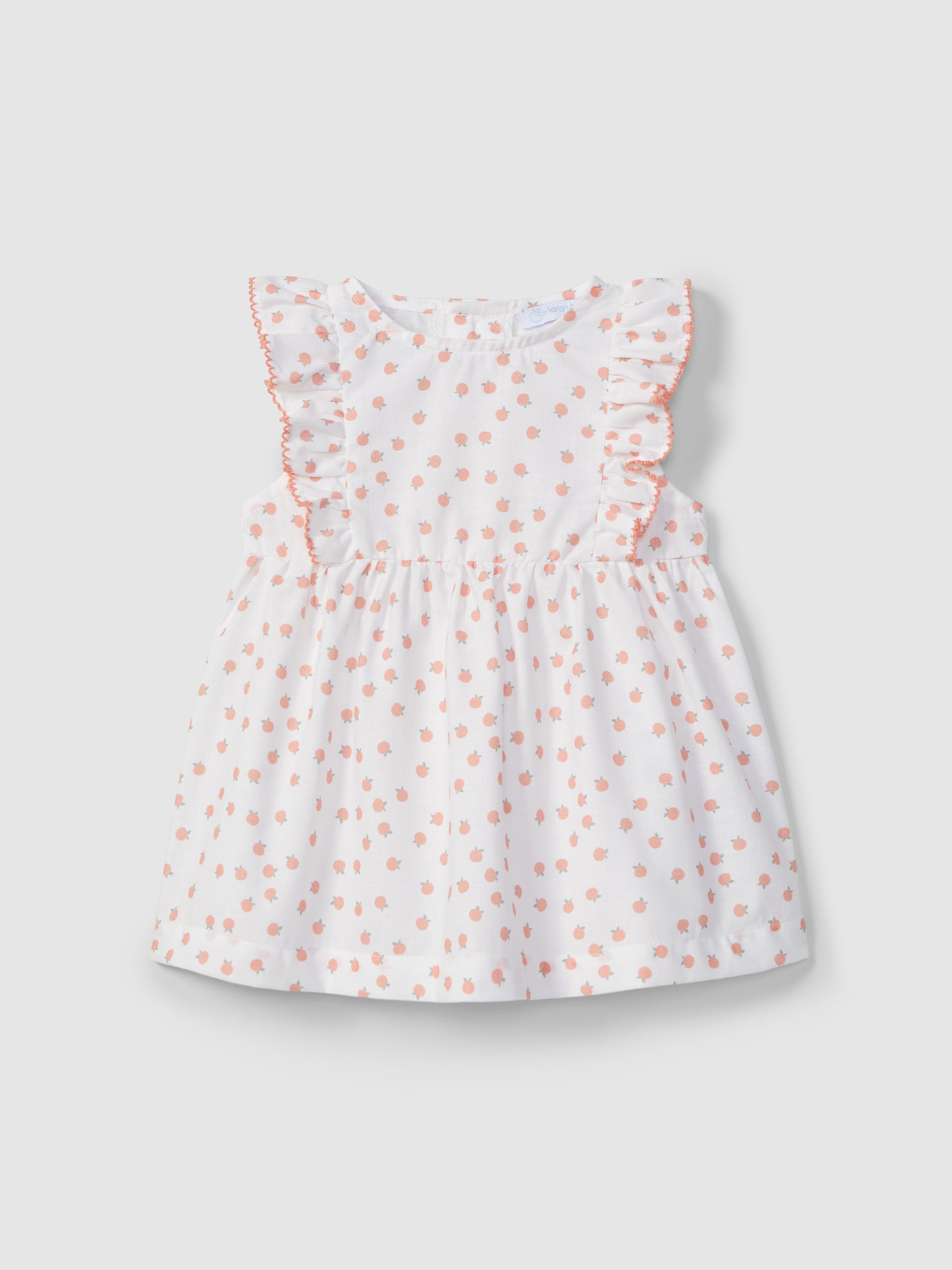 Laranjinha - Robe imprimé fleuri à col à volant