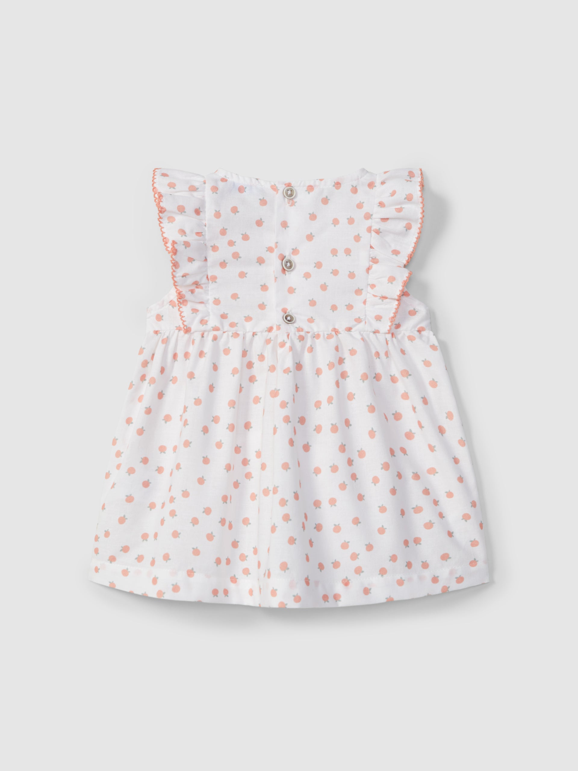 Laranjinha - Robe imprimé fleuri à col à volant