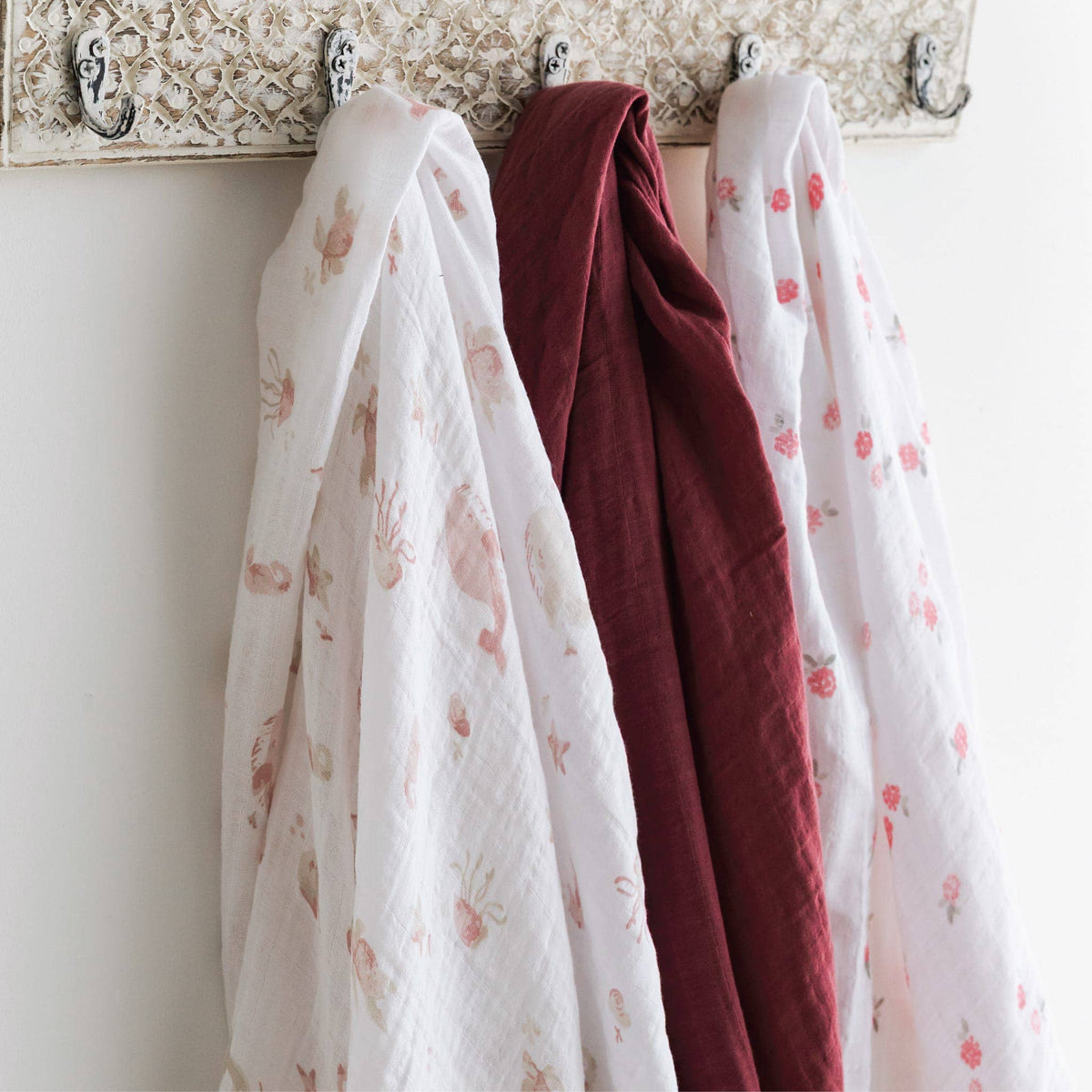 Perlimpinpin - Lange en mousseline de coton - Framboises