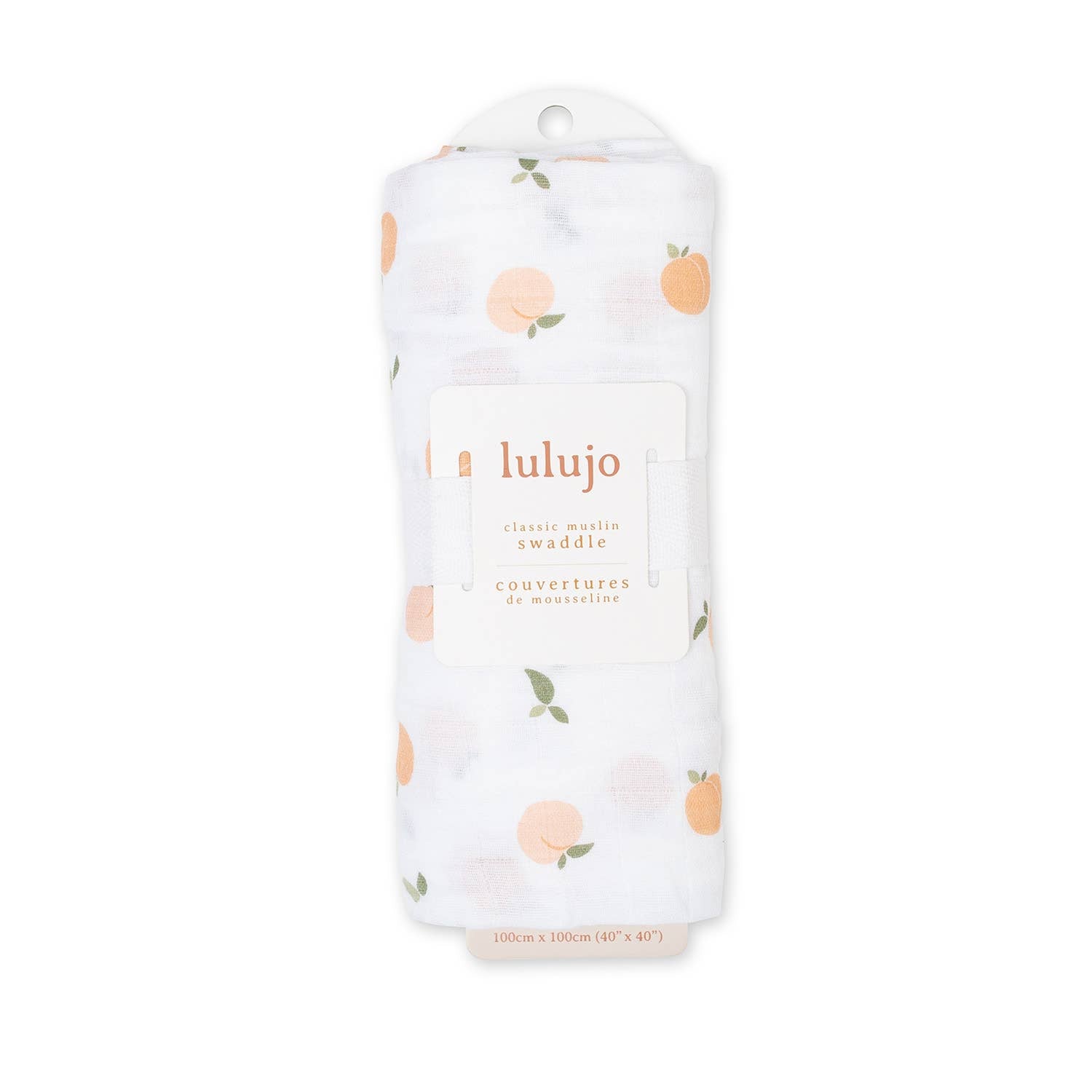 Lulujo - Muslin Cotton Swaddle Blanket - Peaches