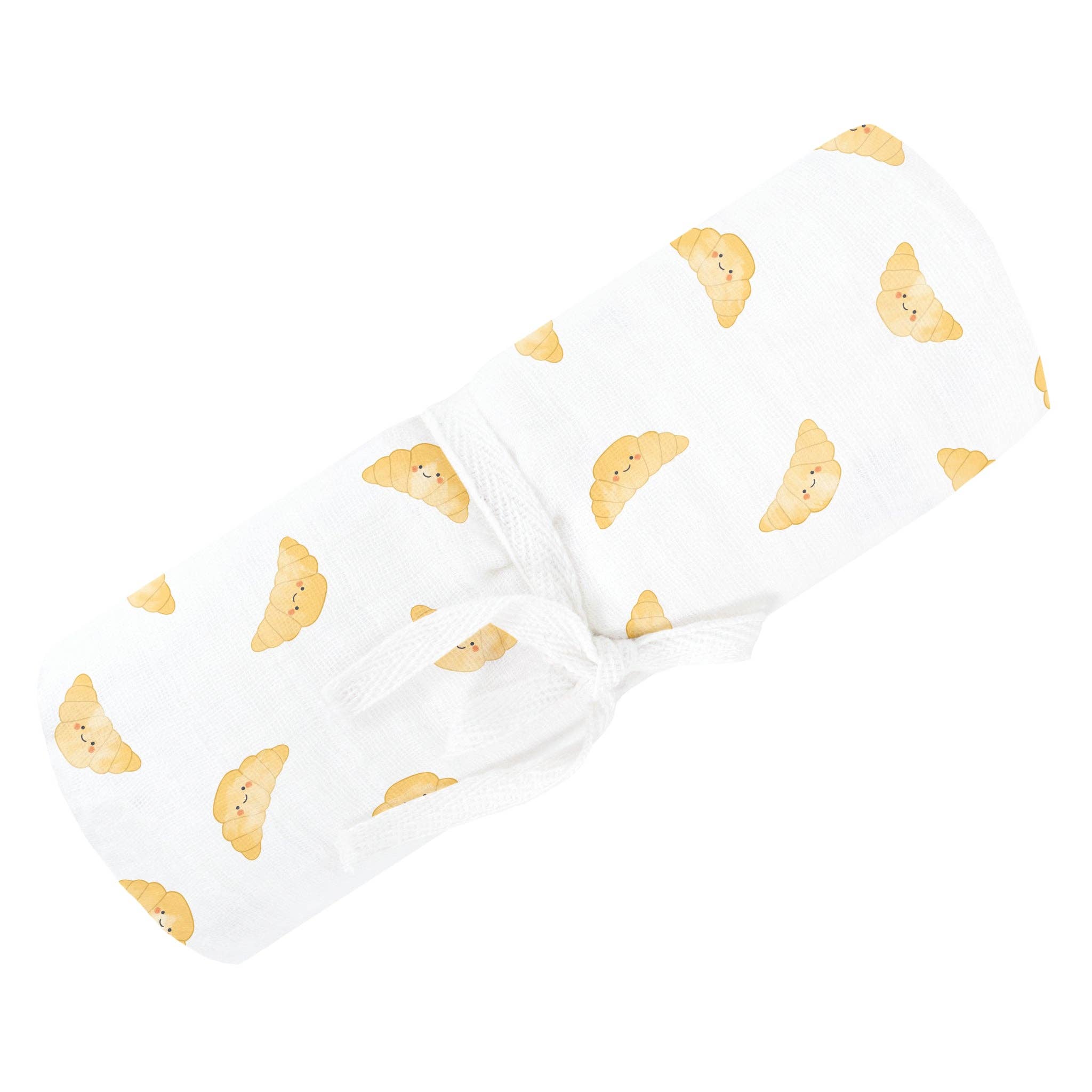 Perlimpinpin - Cotton Muslin Swaddle - Croissants