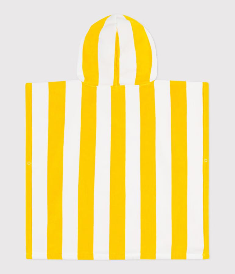 Petit Bateau - Poncho de bain enfant en coton éponge à rayures