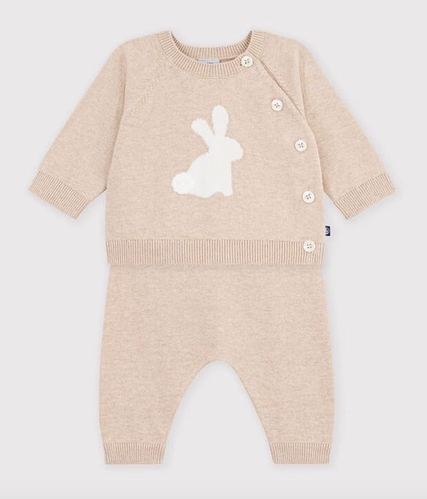 Petit Bateau - Ensemble bébé en tricot à motif