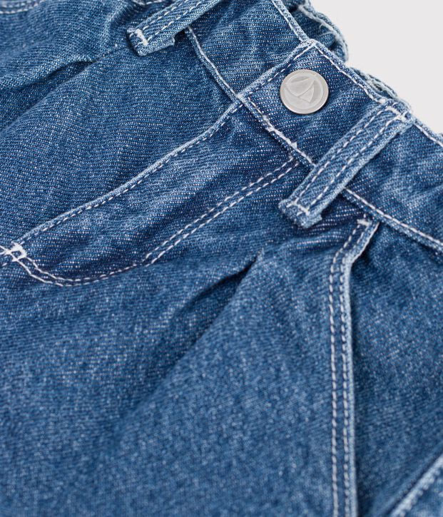 Petit Bateau - Baby plain denim trousers