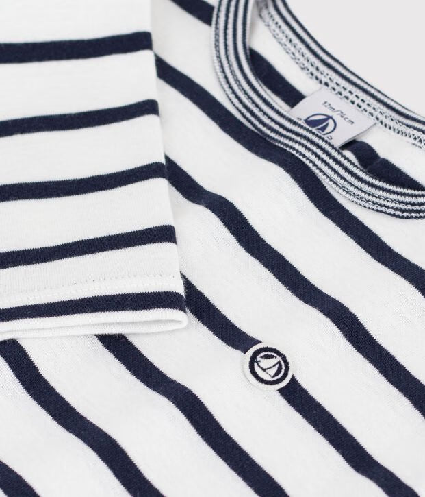 Petit Bateau - Baby long-sleeved striped cotton T-shirt