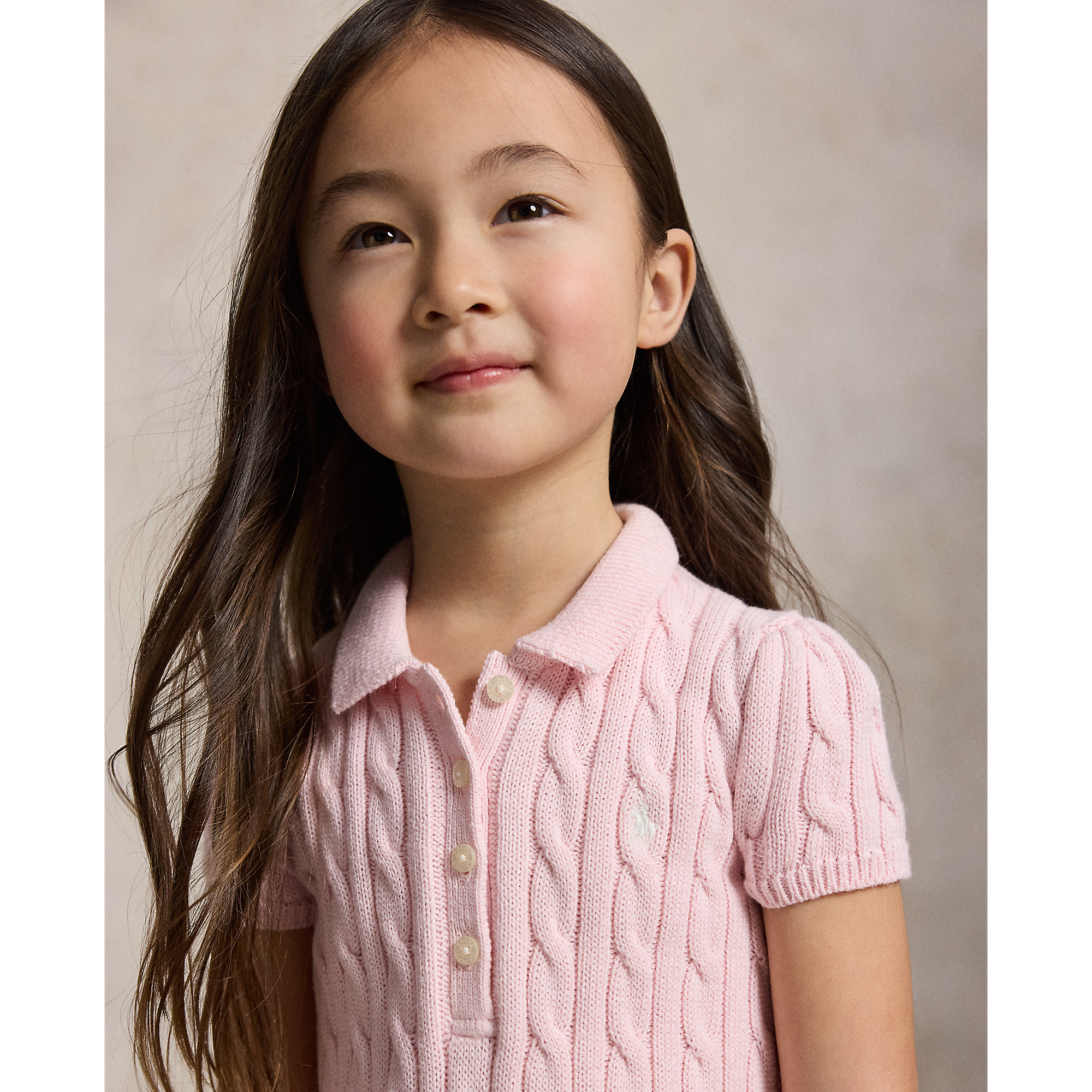 Polo Ralph Lauren - Robe Polo pull en coton tricoté torsadé