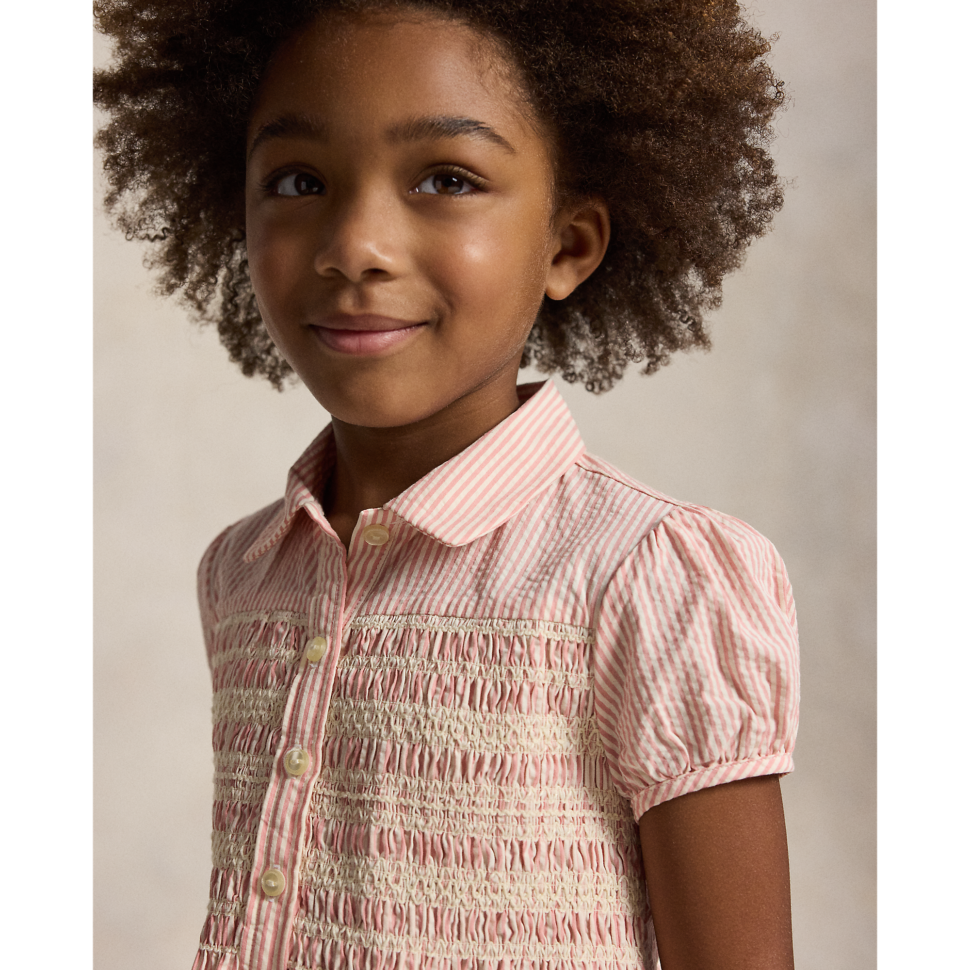 Polo Ralph Lauren - Robe en coton seersucker rayé