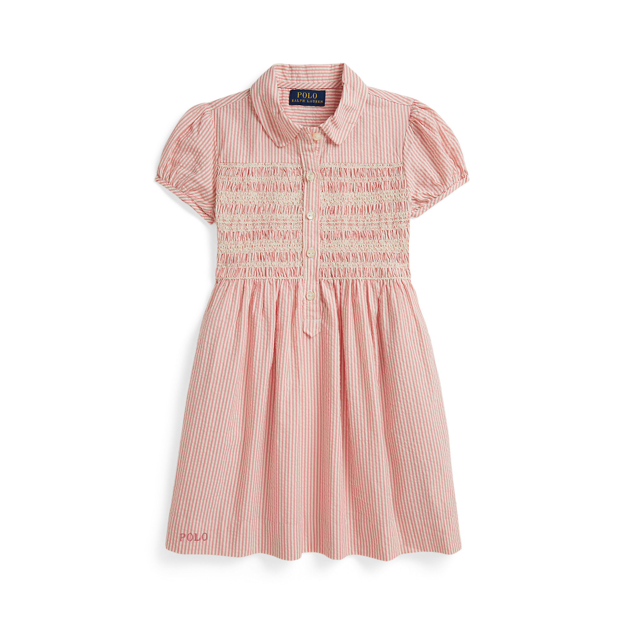 Polo Ralph Lauren - Robe en coton seersucker rayé